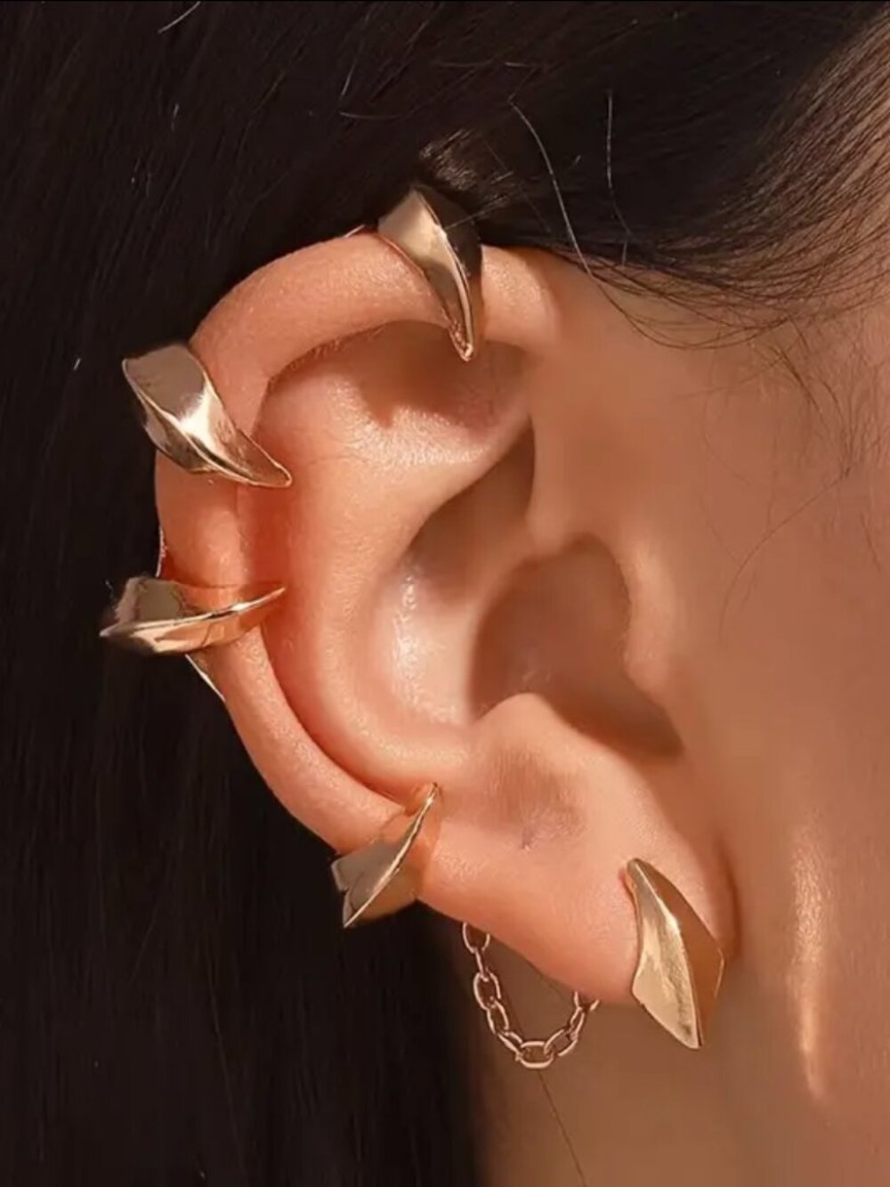 gold colour ear cuff